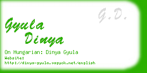 gyula dinya business card